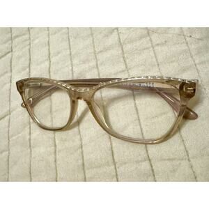 Corinne McCormack Women's Duffy Square Frames w. Hidden Bling in Blush 54 16 140